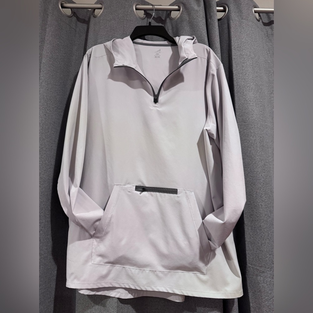 Light Gray Quarter-Zip Pullover
